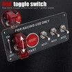 12V Ignition Switch Panel: 5-in-1 Engine Start Push Button with LED Toggle for Racing Cars and Trucks