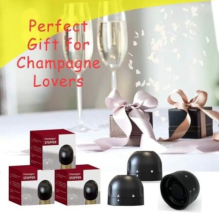 3-Pack Leakproof Champagne Stoppers: Keep Bubbly Fresh for Days