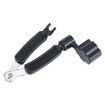 3-in-1 String Winder, Cutter, and Bridge Pin Puller in Black for Easy Guitar Maintenance and Repairs (Black)