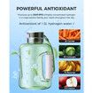 1500ml Portable Hydrogen Water Bottle with Advanced SPE/PEM technology for efficient hydrogen generation(Green)