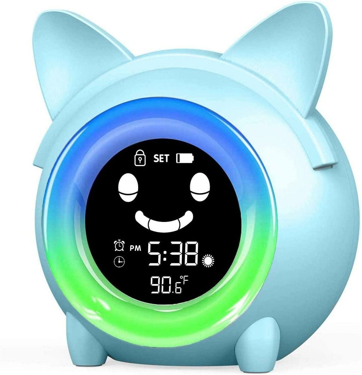 Sleep Trainer Time to Wake Alarm Clock with Wake Up Light, Sound Machine, Night Light, Thermometer, and NAP Timer