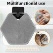 Effective Shower Cleansing Soft Silicone Body Scrubber with Convenient Storage Hook (Gray)