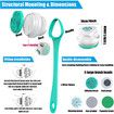 Powerful Deep Cleanse Electric Body Brush with Rotating Scrubber, 5 Attachments, Rechargeable Brush Heads IPX67 Waterproof (White)