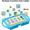 Tech-Savvy 7 inch Kids Tablet with 32GB ROM Android 11.0, Bluetooth, WiFi, GMS, Parental Control, Dual Camera, Shockproof Case, Educational, Games (Blue)