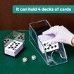 Clear Acrylic Blackjack Shoe Collection for 6 Deck Standard Poker Decks