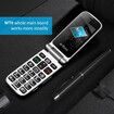 5900mAh Dual Screen Senior Cellphone Flip Phone with SOS Button, Big Buttons HD Screen, Flashlight, and Long Battery Life (Gold)