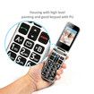 5900mAh Dual Screen Senior Cellphone Flip Phone with SOS Button, Big Buttons HD Screen, Flashlight, and Long Battery Life (Gold)