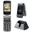5900mAh Dual Screen Senior Cellphone Flip Phone with SOS Button, Big Buttons HD Screen, Flashlight, and Long Battery Life (Gold)