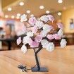 Table Flower Tree Lamp - Rose Fairy Bonsai Tree Desk Light for Women (White)