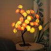 Table Flower Tree Lamp - Rose Fairy Bonsai Tree Desk Light for Women (White)