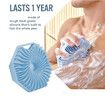 Sensitive Skin Silicone Body Scrubber: Exfoliate and Cleanse Your Body Gently (Blue)