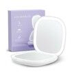 Rechargeable Dual-Side Travel Makeup Mirror with Lights and 10X Magnification