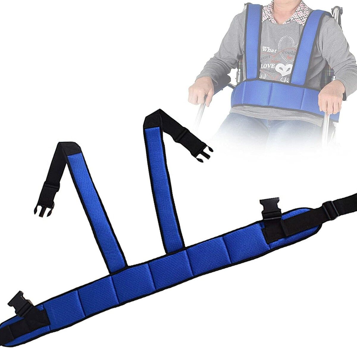 Adjustable Seat Belt and Attachment Strap for Secure and Comfortable Mobility