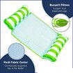 4-in-1 Inflatable Pool Float Multi-Purpose Hammock, Saddle, Drifter & Exercise Mat Durable PVC Construction(120 x 65 cm Green)