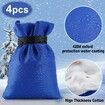 4-Pack Blue Waterproof Faucet Covers - Thick Reusable Winter Freeze Protection for Outdoors