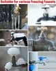 4-Pack Blue Waterproof Faucet Covers - Thick Reusable Winter Freeze Protection for Outdoors