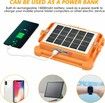 Solar-Powered 1500W Camping Floodlight, Rechargeable Battery for Garage, Emergency, and Car Repair Needs