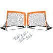 2-Pack 4x3(inch) Portable Pop-Up Soccer Goals for Kids, Quick and easy pop-up assembly, allowing for instant soccer fun(Orange)