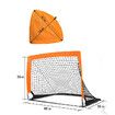 2-Pack 4x3(inch) Portable Pop-Up Soccer Goals for Kids, Quick and easy pop-up assembly, allowing for instant soccer fun(Orange)