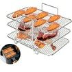 3 Layers Grill Grate and Dehydrate Rack for Ninja Dual Airfryers