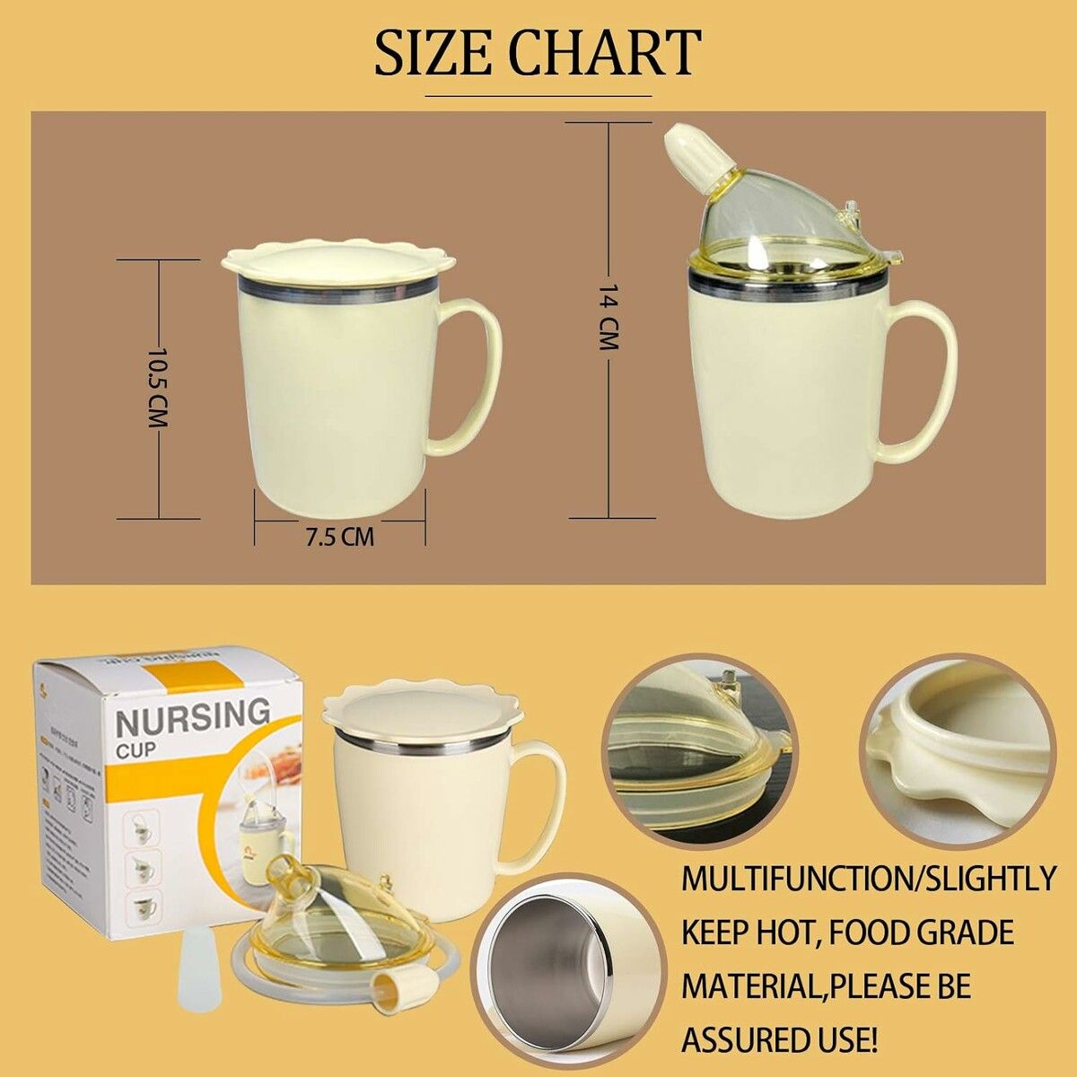 Drinking Aids Convalescent Feeding Cup with Straw for Easy Drinking by Disabled Patients