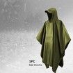 Unisex Waterproof Hooded Rain Poncho for Camping, Fishing, and Outdoor Activities(Green)