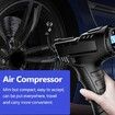 120W Wireless Car Tire Inflator/Compressor with USB Rechargeable Battery Ideal for inflating car tires, bike tires, and more