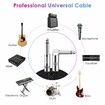 10ft 1/4inch TS Guitar Cable for Professional Instrument Guitar/Bass/Mandolin/Keyboard and Pro Audio (Right Angle, Black)