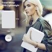 Large Travel Makeup Mirror with 10X Magnification, 3 Color,Rechargeable Lighting, and Portable Ultra Slim Design