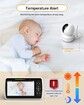 Remote Baby Monitor Infant Camera Pan Tilt Zoom Infrared Night Vision, Temperature Display, Lullaby, 2 Way Audio, 960ft Range Baby Care