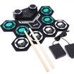 Portable Electronic Drum Set: 9-Pad Digital Drum Kit with Roll-Up Pad and Built-in Speakers for All Ages