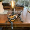 Steampunk Table Lamp: Unique Guitar-Playing Robot Design for a Retro Touch