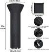 Waterproof and Windproof Patio Heater Cover with Storage Bag: Durable Oxford Fabric, Secure Fit, Large Size for Most Standup Outdoor Round Heaters1 (87 H x 33 D x 19 B Black)