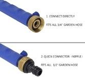 High-Pressure Power Washer Wand with durable Metal Watering Sprayer,Universal Hose End for easy connection,Hydrojet Water Power Nozzle,Easily clean cars,patios,and more(blue)