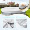 Waterproof and Dustproof 12FT Solar Pool Cover with Drawstring for Above Ground Pools(Silver)