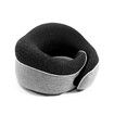 Adjustable Travel Neck Pillow with Chin Support for Optimal Comfort and Support-100% Pure Memory Foam Grey