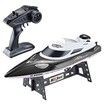 HJ806 RC Speed Boat: 200m Long Distance Remote Control Boat with Auto Flip Function for Pools and Lakes (Black)