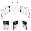 360 Degree Rotation 3-Way Trifold Haircut Mirror Get the Perfect Angle for Home Haircuts and Shaves(Black)