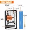 Double-Headed Sheet Metal Nibbler: Drill Attachment Metal Cutter in Gold