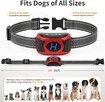 Anti Barking Rechargeable Dog Bark Collar with Safe Beep/Vibration/Shock 3 Modes for Small Medium Large Dogs-Waterproof Red