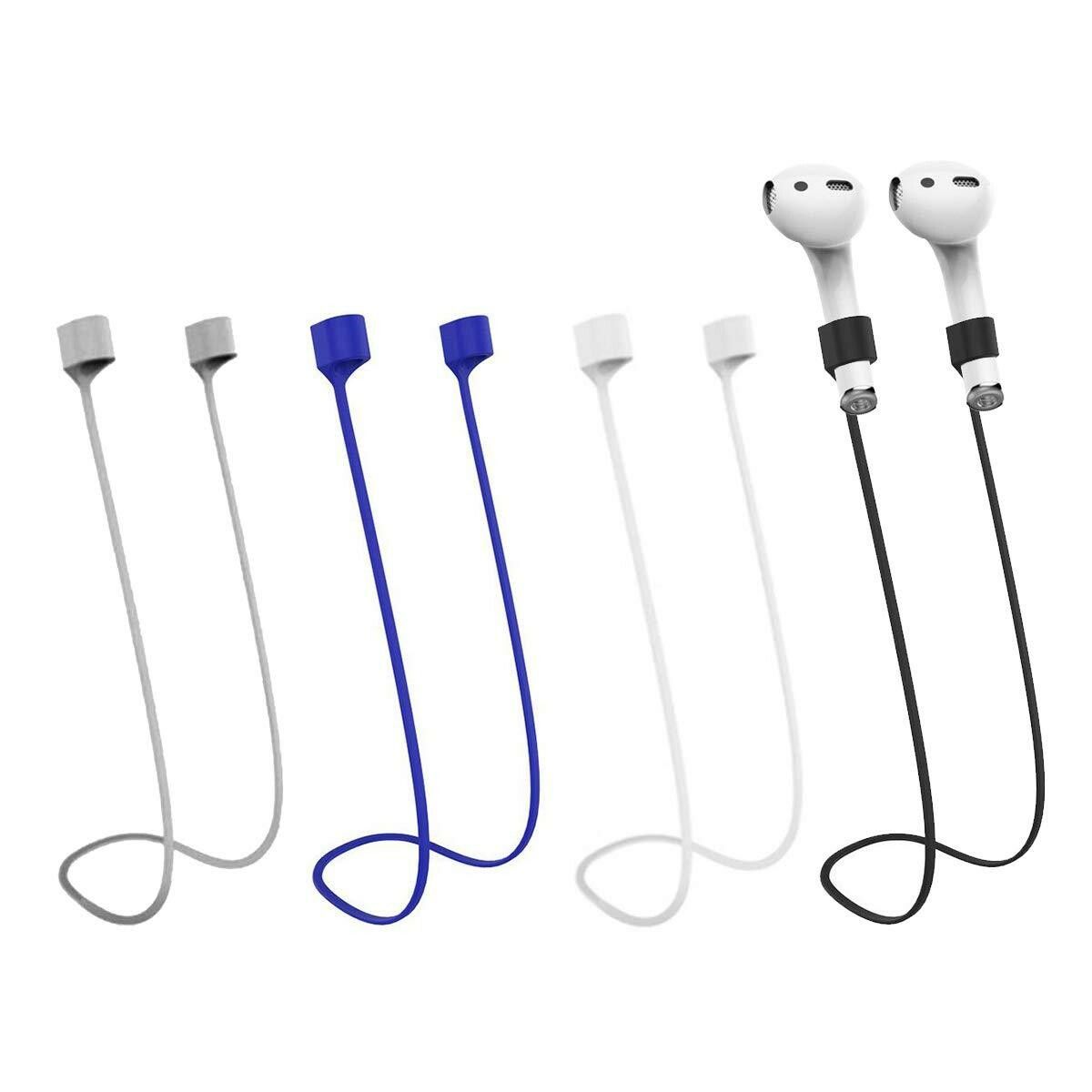 Keep Your AirPods Secure 4-Pack Magnetic Anti-Lost Straps,Colorful Soft Silicone Sports Lanyard,Neck Rope Cord for Sports and Everyday Use