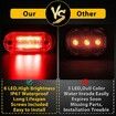 2-pack visibility Improved LED Front Side Marker Indicator Light Universal fit for trucks, vans, trailers, boats,  compatible with both 12V and 24V electrical systems