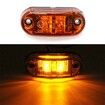 2-Pack LED Front Side Marker Lights: Bright and Durable Indicators for 12V 24V Trucks, Vans, Trailers, and Boats(Yellow)