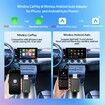 Wireless CarPlay Adapter Converts Wired Carplay to Wireless,iPhone and Android Compatible,Plug-and-play Easy Setup,Auto Online Update