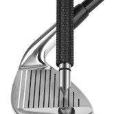 Golf Club Groove Sharpener & Cleaner: Enhance Backspin for Wedges & Irons (U & V-Grooves) Black