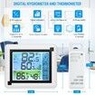 Indoor/Outdoor Thermometer and Hygrometer with 3 Wireless Sensors, Touchscreen, and Min/Max Records for Optimal Home and Office Comfort