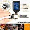 Clip-On Chromatic Digital Guitar Tuner for Accurate Tuning of Acoustic Guitars Violin Ukulele Bass