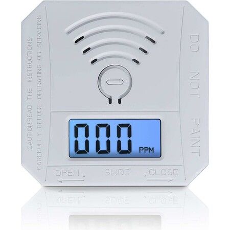 CO Sensor Carbon Monoxide Detector with LED Digital Display, Battery Powered for Reliable CO Gas Monitoring and Alarm