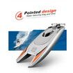 High-Speed RC Racing Boat: Electric Speedboat with 2 Batteries and Remote Control (25KM/H, Silver)