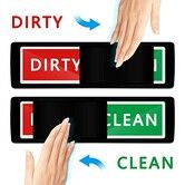 Durable and non-scratching Clean Dirty Sign Magnet with Bold and clear "Clean" & "Dirty" text for Dishwasher,Kitchen (Black)